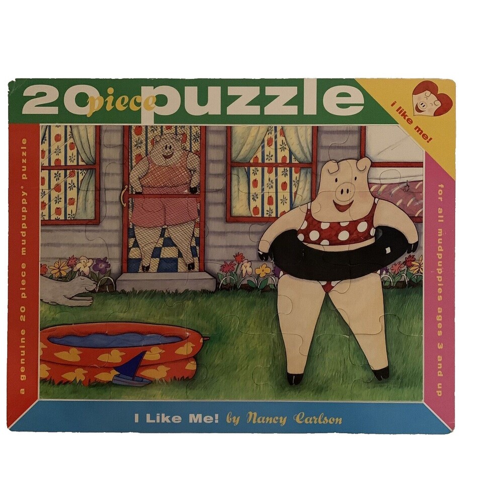 I Like Me Puzzle Nancy Carlson Pig 20 Piece Mudpuppy 15" x 11"